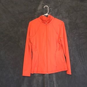 Orange running/workout zip up
